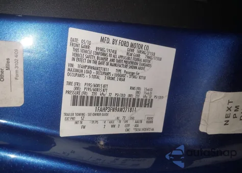 2010 Ford Focus Se from USA, damaged, VIN 1FAHP3FN9AW271811